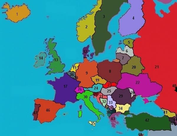Coloriage De La Carte De L Europe